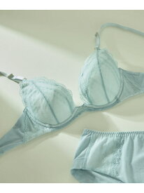 リニューアル【綿混】ビタードットコットン 3/4カップブラ une nana cool ウンナナクール インナー・ルームウェア ブラジャー ホワイト グリーン【送料無料】[Rakuten Fashion]