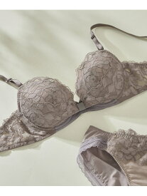 リボンブラレース 胸もとフィットながもち~動いても,キレイはつづく~ une nana cool ウンナナクール インナー・ルームウェア ブラジャー ブラウン ホワイト[Rakuten Fashion]