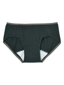 綿ベア天竺 カラーブロッキング サニタリーショーツ une nana cool ウンナナクール インナー・ルームウェア ショーツ ブラック グレー[Rakuten Fashion]