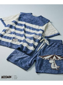 【SALE／30%OFF】【ムーミン】MOOMIN * une nana ccol プルオーバー&ハーフパンツセット une nana cool ウンナナクール インナー・ルームウェア パジャマ ネイビー ホワイト レッド【RBA_E】【送料無料】[Rakuten Fashion]