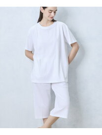 【綿100%】なめらかシルケットスムース半袖パジャマ MADE WITH LIBERTY FABRIC une nana cool ウンナナクール インナー・ルームウェア その他のインナー・ルームウェア ホワイト ブラック【送料無料】[Rakuten Fashion]