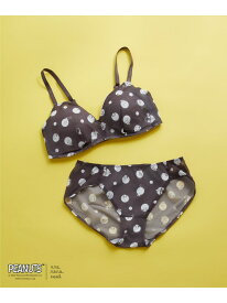 【SALE／50%OFF】累計販売枚数110万枚 【ノンワイヤーブラ】MADE WITH PEANUTS 364シンプル une nana cool ウンナナクール インナー・ルームウェア ブラジャー ブラック ブラウン【RBA_E】[Rakuten Fashion]