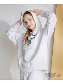 【SALE／20%OFF】【スヌーピー】MADE WITH PEANUTS なめらか綿混フーディーパジャマ une nana cool ウンナナクール インナー・ルームウェア パジャマ ホワイト【RBA_E】【送料無料】[Rakuten Fashion]