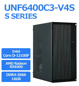 yWindows11ΉzUNFINITY SҌ Q[~OfXNgbvp\R (12i3 / 16GB / RX6400 / NVMe M.2 SSD 500GB)UNF6400-V3