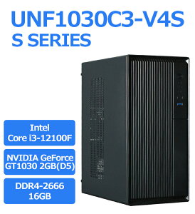 yWindows11ΉzUNFINITY Q[~OfXNgbvp\R UNF1030C3-V4S i3-12100F/16GB/250GB SSD/GTX1030 (2GB) /80+Bronze550Wd/~j^[
