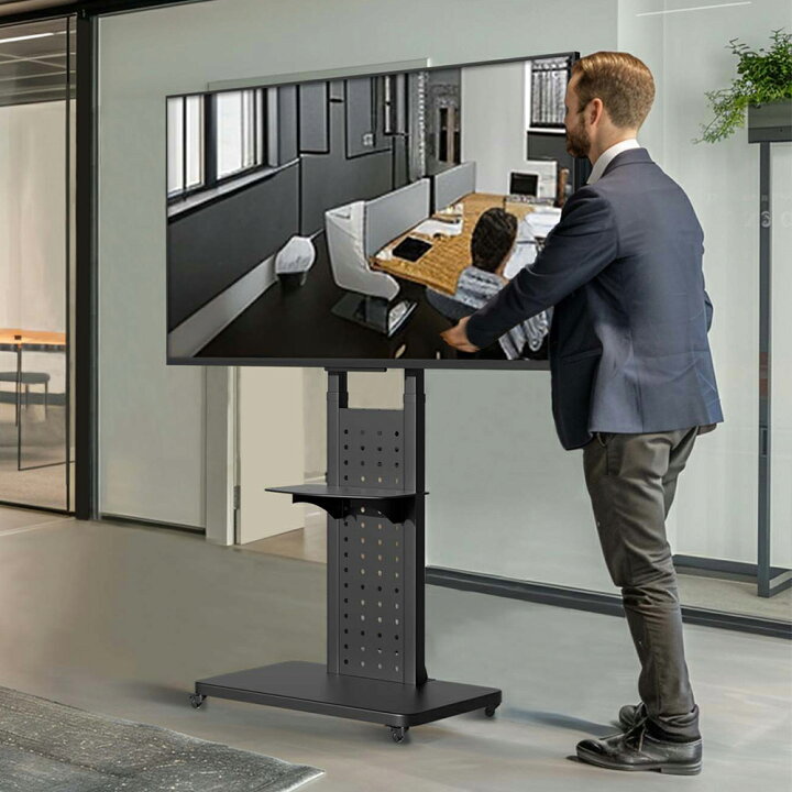 WHESWELL テレビスタンド 50～120インチ対応 移動式 壁寄せテレビスタンド ハイタイプ tvスタンド キャスター付き テレビ台 –  WHESWELLホームライフショップ CLISPEED 対応安定テレビスタンドベース 構造 省スペース設計 ロック付きキャスター搭載 移動式テレビラック