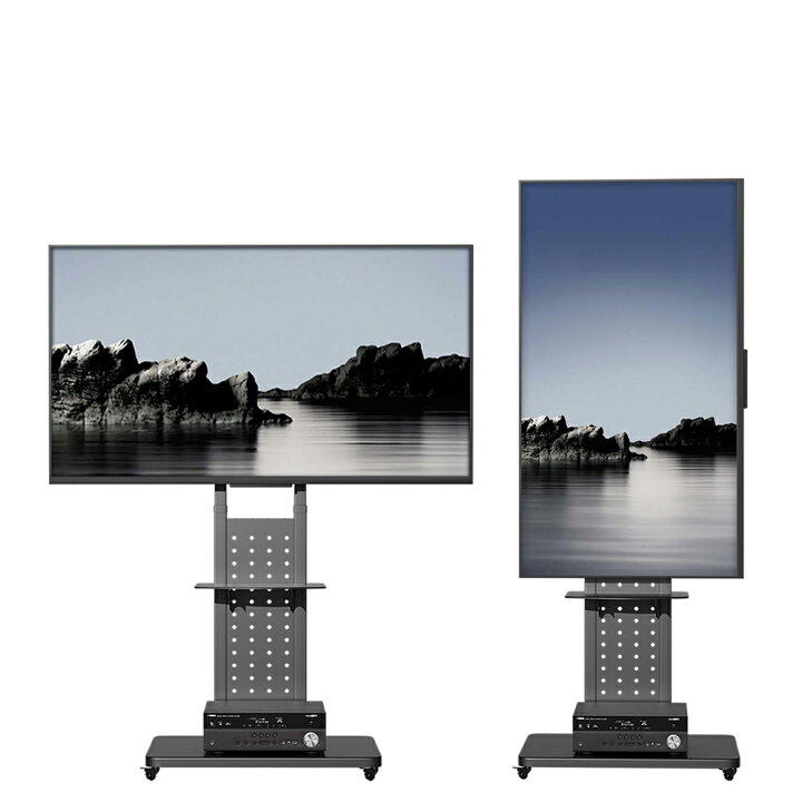 楽天市場】UNHO テレビスタンド 90度画面回転 大型モニタースタンド 