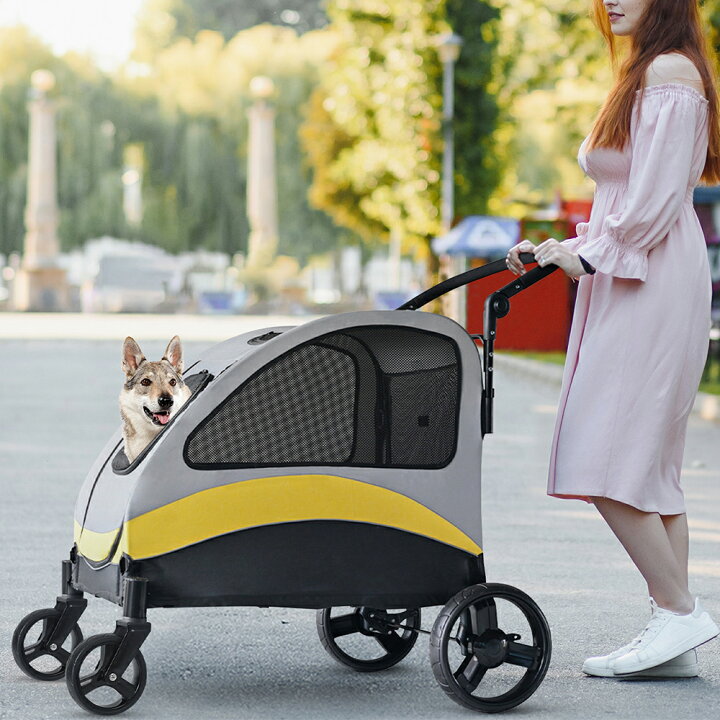 楽天市場】bingopaw ペットカート 大型犬 ペットバギー 飛び出し防止 