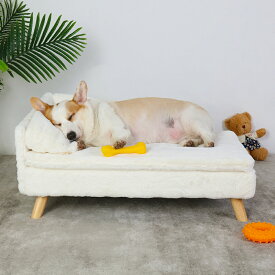 bingopaw 小型犬ソファーベッド 中型犬 猫椅子ベッド おしゃれ 大きい 四角 2匹 防水 洗えるカバー ふわふわ 暖かい ヒーター使える 冬 夏 オールシーズン かわいい 幅80
