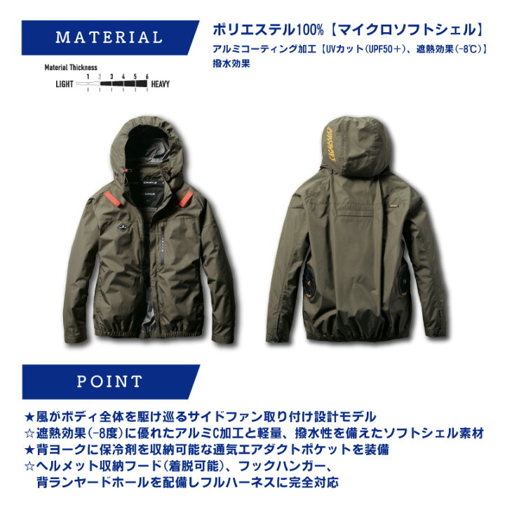 楽天市場】2025年 版 バートル エアクラフト 空調服 フルセット AC2061 