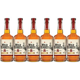 【正規品】ワイルドターキー 8年/WILD TURKEY ビン・瓶 アメリカ 700ml 50.5% バーボンウイスキー ハイボールにおすすめ 6本セット 1箱 業務用 飲食店におすすめ プロ向け 送料無料※別途送料北海道・九州330円、沖縄770円※