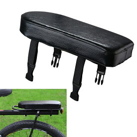 自転車 荷台クッション キャリア リアキャリア 自転車後部座席 バックシート クッション 自転車　電動アシスト自転車 Shengmilo　クロスバイク　ロードバイク　マウンテンバイク　自転車アクセサリー　自転車部品　自転車架台用 ワンタッチ式　防水　PU素材