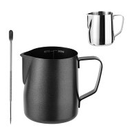 ミルクピッチャー350ml 600ml 900ml　ミルクジャグ スチーム フォーム ミルクポット　計量カップ　ステン…