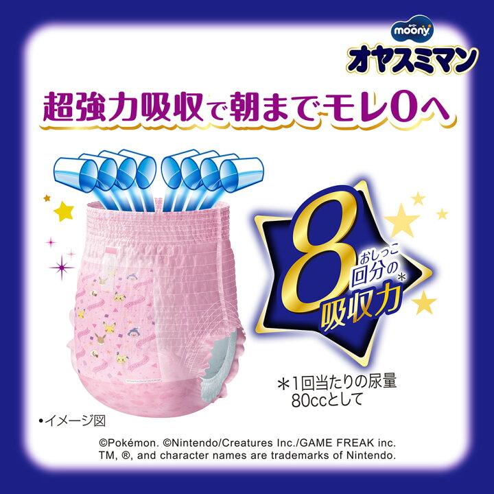 楽天市場】【オヤスミマン 女の子 スーパービッグ 夜用オムツ 12枚×6袋 