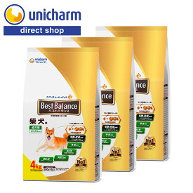 ユニ・チャーム ベストバランス カリカリ仕立て 柴犬用 4kg×3【公式ショップ】