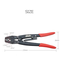【メール便送料無料】圧着スリーブ用圧着ペンチ圧着工具1.25-16mmHS-16TY23