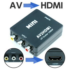 【メール便 送料無料】AV to HDMI 変換アダプター コンバーター 変換アダプタ アナログ 入力 HDMI 出力 1080p 対応 USB 電源 AV2HDMI RCA コンポジット 映像 音声 変換