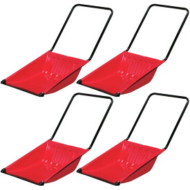 【4本セット】雪かき スコップ 除雪 アイリスオーヤマ N130 レッド 除雪 雪かきスコップ 家庭用 除雪作業 雪かき 道具 スコップ 業務用 オフィス用 雪下ろし 雪対策 かき用スコップ スノースコップ 降灰 火山灰 土砂 アイリス 積雪対策