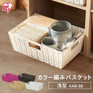 収納ボックス 収納 カラーボックス カラー編みバスケット KAB-38送料無料 アイリスオーヤマ インナーボックス インナーケース 収納 パーツ 縦置き かご おしゃれ ケース 収納箱 収納ケース 収