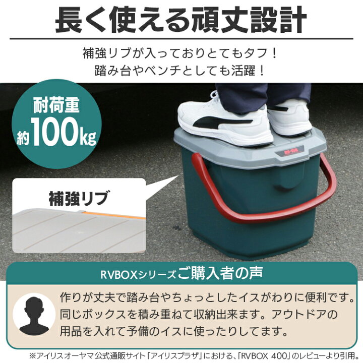 楽天市場】コンテナボックス バケツ 15L 屋外収納 耐荷重100kg 蓋付き おしゃれ RVボックス RVバケツ 収納 RV-15B  アイリスオーヤマ 収納ボックス ベランダ 収納 屋外収納 ベランダ 工具箱 工具ケース レジャー アウトドア コンテナ ベランダ収納 防水 :  ゆにでのこづち