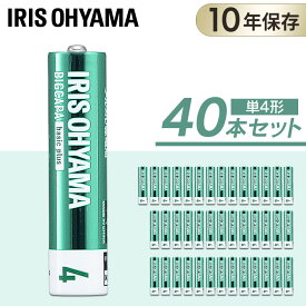 【最大400円クーポン☆くらしにプラス＋】送料無料 【40本セット】単4アルカリ乾電池20本パック×2本セット LR03Bbp/20S 乾電池 アルカリ乾電池 単4 単4形 単四 単四形 電池 バッテリー 20本 セット まとめ買い 防災用品 非常用 アイリスオーヤマ【メール便】