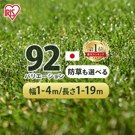 【楽天1位！レビュー数510件！】人工芝 アイリスオーヤマ 防草シート一体型 30mm ロール 1m×1m〜4m×7m 芝丈3cm リアル 防草 芝生 雑草防止 人工芝生 人工芝マット 芝生マット U字釘【TD】【代引不可】