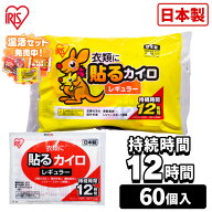 【ポイント10倍★〜19日10時】 ＼温活セット発売中／カイロ 貼るカイロ レギュラー 60枚 使い捨てカイロ …