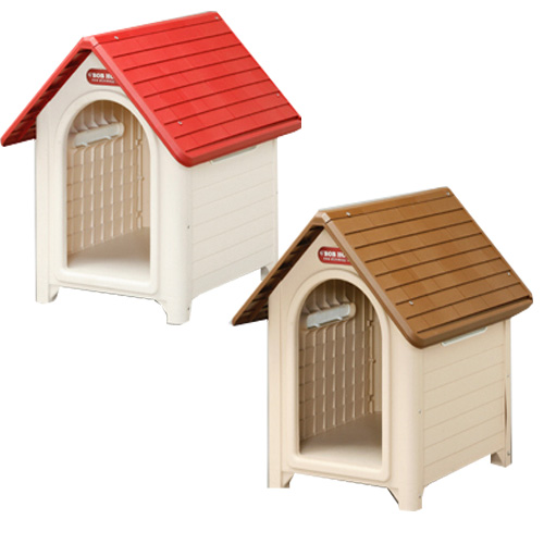 送料無料 犬小屋 上品 三角屋根のボブハウス M レッド ブラウン アイリスオーヤマ サークル 赤 茶 ペット ハウス 新作入荷 屋外ハウス 小型犬