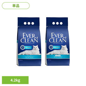 エクストラフレッシュ 4.2kg 猫砂 消臭 ベントナイト 固まる 活性炭 吸収力 トイレ 袋タイプ 長期消臭 芳香 エバークリーン 芳香タイプ 無香タイプ
