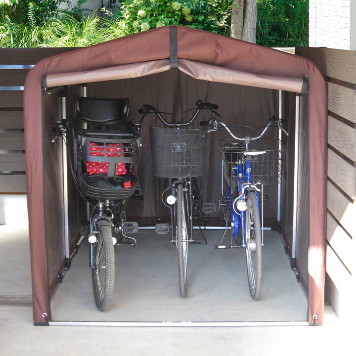 サイクルハウス 2台用 おしゃれ サイクルガレージ サイクルポート サンシェード 自転車置き場 屋根 物置 日よけ 雨よけ バイク 原付 ガレージ ゴミステーション 期間限定送料無料