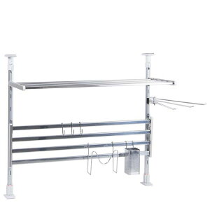 水切りラック 2段 つっぱり棚 キッチン つっぱり棚2段60cmお買得セット TP2-60Kつっぱり棚 突っ張り棚 つっぱり収納 突っ張り収納 ステンレス キッチン収納 キッチン 台所 収納 田窪工業所