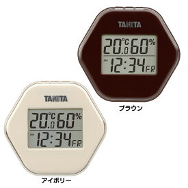 温湿度計 マグネット コンパクト タニタ デジタル温湿度計 TT-573-IV温度計 湿度計 シンプル 同時表示 見やすい TANITA キッチン リビング 子供部屋 TANITA アイボリー ブラウン【D】