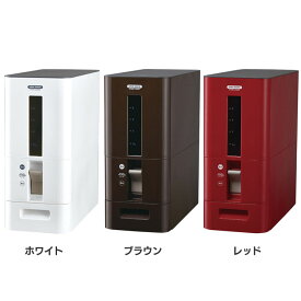 [最大400円クーポン]米びつ こめびつ 12kg キッチン用品 米びつ S計量米びつ12kg（無洗米アダプター付） 7528ライスストッカー 米櫃 ライスボックス 計量 おしゃれ ホワイト ブラウン レッド【D】