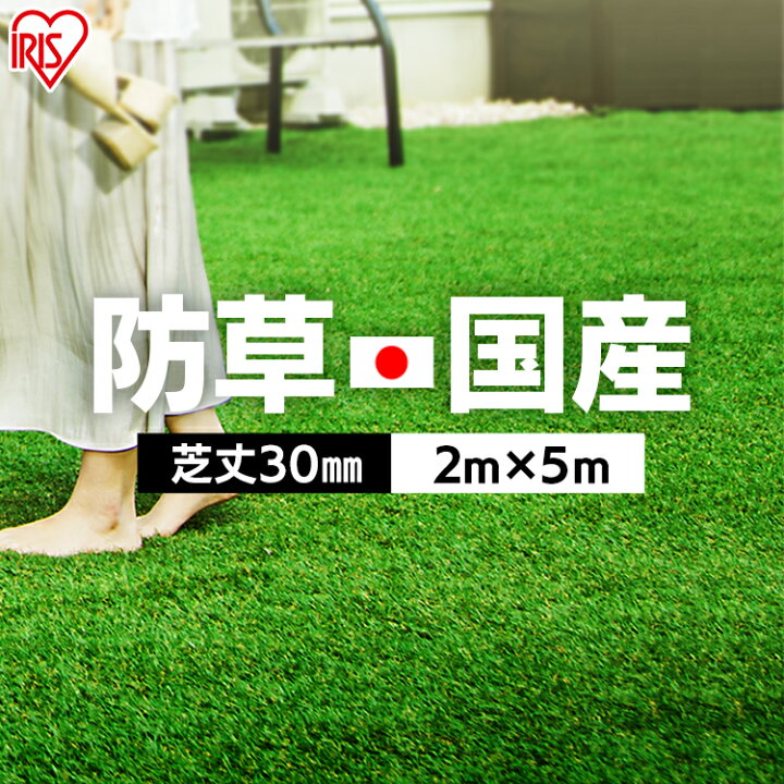 楽天市場】≪P3倍☆14日18時~21日10時≫人工芝 2m×5m アイリスオーヤマ 