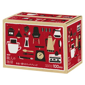 【最大400円クーポン☆くらしにプラス＋】コーヒー ドリップ 粉末 レギュラー UCC 職人の珈琲 ワン あまい香りのリッチブレンド100P 364686 カフェ 大容量 簡単 便利 本格 まとめ買い ユーシーシー UCC