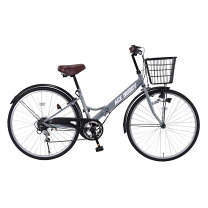 楽天市場】マウンテンバイク カゴ付き（カラーグレー）（自転車 