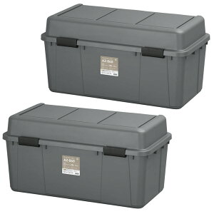 【2個セット】ワイドストッカー AZ-860 ベージュ グレー ベージュ&グレー 2個セット 92L 屋外 ワイド ストッカー ボックス ストック ポリタンク 灯油 灯油タンク 軒下 ベランダ 収納 玄関 倉庫