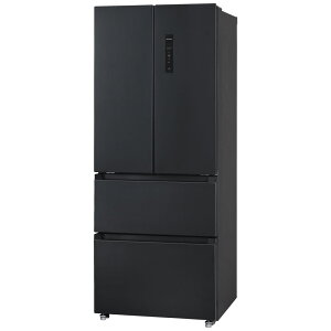 \P10倍!〜27日9:59/冷凍冷蔵庫 大型 急速冷凍 ファン式 大容量 家族 フレンチドア 観音開き タッチパネル 省エネ 霜取り不要 節電 おしゃれ 冷凍冷蔵庫 401L シルバー ブラック アイリスオーヤ