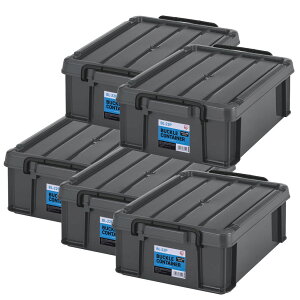 【5個セット】コンテナ プラバックル 収納 バックルコンテナ BL-22P クリア チャコールグレー まとめ買い コンテナ プラバックル 収納 ボックス スタッキング BOX 保管 防災 プラスチック 箱 持