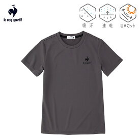 ルコック スポルティフ レディース Tシャツ 半袖 ドライ 速乾 吸汗 無地 ワンポイント シンプル サステナブル 2023 春夏 モデル QMWTJA30Z