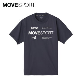 デサント MOVESPORT ムーブスポーツ メンズ 半袖 Tシャツ S.F.TECH COOL FULL GRAPHIC ショートスリーブシャツ ドライ 吸汗 速乾 ストレッチ 接触涼感 UVカット サンスクリーン クーリング 半袖シャツ 2023 春夏 NEW 新作 新レーベル MVSP movesport トレーニング DMMVJA66