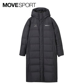 MOVESPORT デサント ベンチコート スーパー ロング ダウンコート フード付き 中綿 防寒 防風 撥水 はっ水 メンズ 2024 秋冬 NEW 新作 ST4FDJ01M