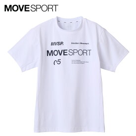 デサント MOVESPORT メンズ 半袖 シャツ オーセンティックロゴ ドライ 吸汗 速乾 ストレッチ UVカット UPF50+ SUNSCREEN TOUGH 2024 春夏 新作 DMMXJA51