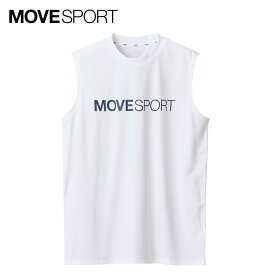 デサント MOVESPORT メンズ ノースリーブ シャツ 軽量 ドライ 吸汗 速乾 ストレッチ UVカット UPF50+ SUNSCREEN TOUGH 2024 春夏 新作 DMMXJA59