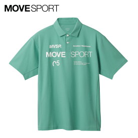 デサント MOVESPORT ムーブスポーツ ポロシャツ 半袖 SUNSCREEN ミニ鹿の子 オーセンティック ロゴ POLO ポロ シャツ メンズ ドライ 吸汗 速乾 ストレッチ UVカット UPF50+ サンスクリーン クール ゴルフ 2024 春夏 NEW 新作 MVSP DMMXJA71
