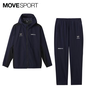 デサント MOVESPORT ムーブスポーツ メンズ ジャージ 上下 セット エアリートランスファー ライトリップ フードロゴ フルジップフーディー ストレッチ はっ水 MVSP おしゃれ ブランド DMMXJF12 DMMXJ