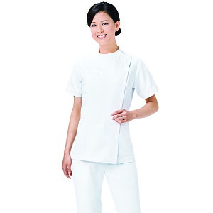 ナース ジャケット 263-20 チュニック 半袖 制菌 制電 吸汗 防汚 看護 介護 ナースウェア 白衣 医療 KAZEN MEDICAL
