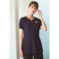 アンジョア チュニック 上衣 オールシーズン 46550 レディース 紺 ベージュ 事務服 エステ サロン クリニ…