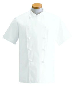 コックコート KG412 男女兼用 飲食店 ユニフォーム 半袖 内ポケット 厨房服 厨房白衣 コック服 調理服 SerVo サーヴォ
