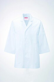 調理白衣 313-60 メンズ 飲食店 ユニフォーム 衿付 七分袖 綿100％ 和食衣 板前服 厨房服 厨房白衣 KAZEN SERVICE